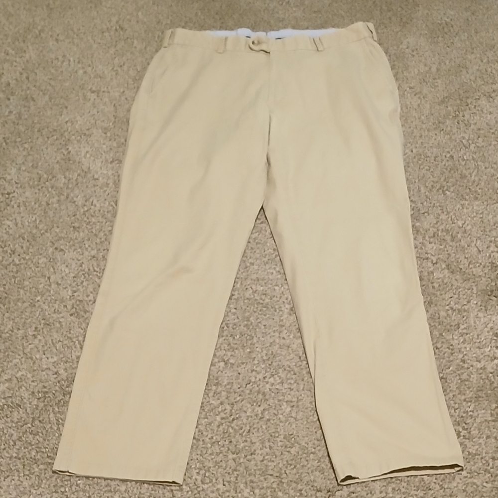 Peter Millar Flat Front Casual Tan Chino Pants Men's Size 35 X 30
